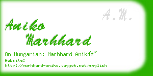 aniko marhhard business card